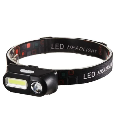Hot Sales ultra Bright 2 in 1 COB LED Head Lamp USB Rechargeable Headlamp Flashlight Head Torch Reading High Power Head Light