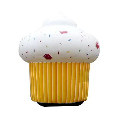 Large Inflatable Cupcake Prop, Colorful Sprinkle Inflatable Food Replica for Carnival & Advertising