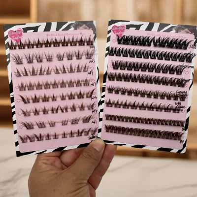 Brown Mix Colored Individual Lashes Colored Cluster False Lashes Supplies for Eyelash Extensions Makeup Products