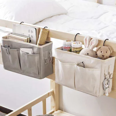 Very Practical Bedside Fabric Hanging Basket