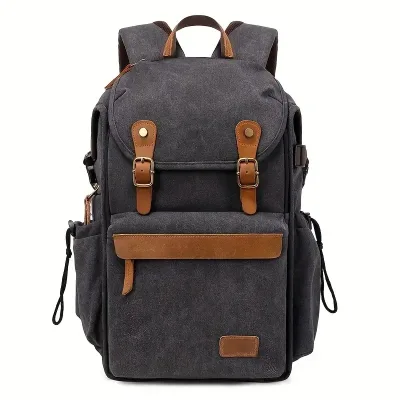 Best Seller Waterproof Canvas Camera Backpack Durable DSLR & Mirrorless Camera Bag with Customizable Dividers