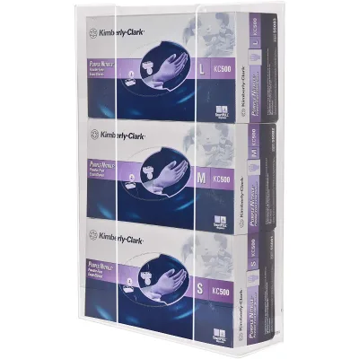 Modern Acrylic Disposable Glove Dispenser Wall Mounted Foldable Glove Box Holder Storage Rack for Medical Lab Patients Room