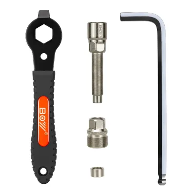 MTB Bicycle Bikes Crankset Pedal Remover Repair Tool Silver Crank Puller Hex Screw Remover Bicycle Tool Kit Repair Set