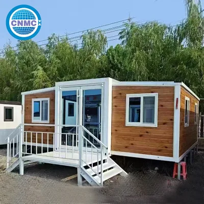 40ft Expandable Steel Prefab Container House Flat Pack Mobile Home for Construction Site and Shop Use