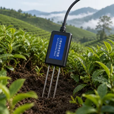 Industrial Grade Soil Sensor EC PH Dual Electrode Pulse Method 0-10000 uS/cm RS485