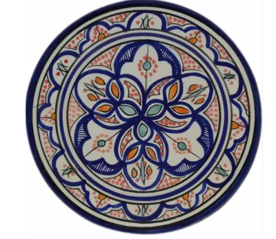 Ceramic Plates Moroccan Handmade Appetizer Tapas Serving Plate Decorative 8 Inches Round Plate