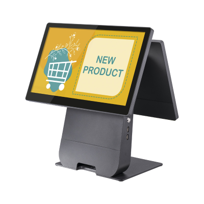 Dual Screen Point of Sales 15.6inch Countertop Pos Systems OEM Pos
