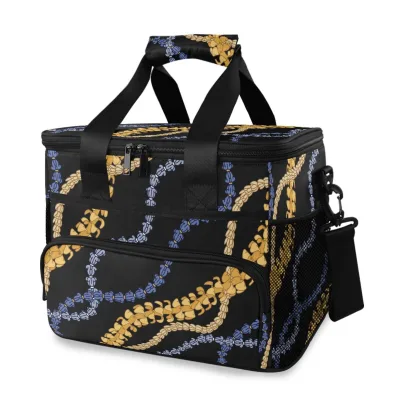 Portable Customized Travel Food Takeway Women's Shoulder Bag Hawaii Lei Flower Large Beach Insulated Picnic Cooler Bag