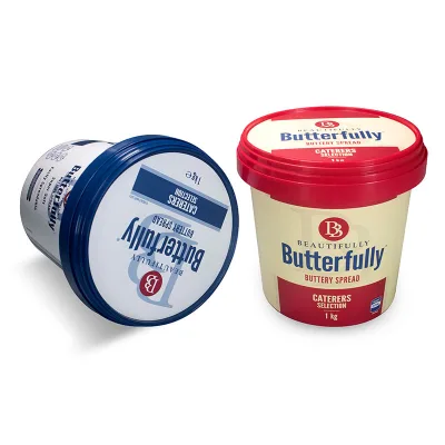 1L Round IML Yogurt Bucket Greek Packaging pp Bucket 1L Yogurt Plastic Tub Plastic Bucket Tub Dairy Elight Yogurt Tub