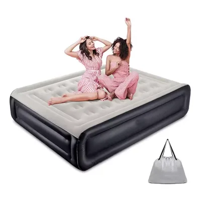 Air Mattress with Built-in Pump Fast & Easy Inflation/Deflation Inflatable Bed Mattress with Storage Bag for Home & Camping