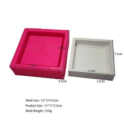 B-3452 Square concrete flowerpot fleshy flowerpot base silicone mold Creative geometric polygon flowerpot silicone mold