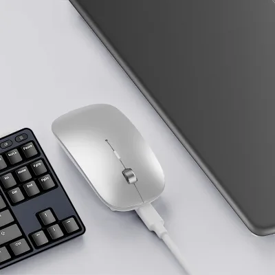Rechargeable Wireless Mouse Custom Logo Dual Model Plastic USB Charging Wireless Mouse for Computer