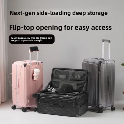 Multifunctional Luxury Unisex 28-Inch Large-Capacity Hard Shell Aluminum Frame Luggage Universal Spinner Wheels Telescopic