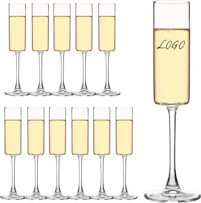 5.5 Oz Acrylic Champagne Flutes Unbreakable Goblet Glasses Reusable Toasting Cups Elegant for Wedding Party Anniversary Birthday