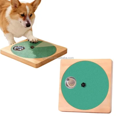 Multi Function Dog Puzzle Toy Rotatable Sand Paper Nail File Board with Replaceable Disc for Small Medium Dogs