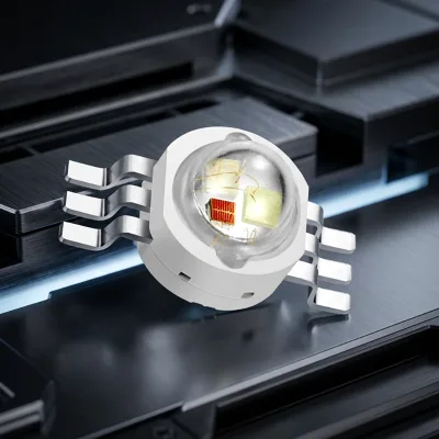 Full Spectrum RGB LED Grow Light Chip with 660nm Red Light, 3W 6-Pin Three-in-One High Power LED Bead for Plant Growth