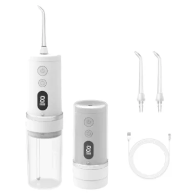 Electric Smart Cordless Rechargeable Portable IPX7 Waterproof Dental Cleaning Water Flosser 9 Pressure Levels Traveling
