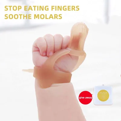 Finger Baby Teether Wholesale Solid Finger Shape Wooden Silicone Baby Teething Toy Bpa Free Silicone Teether