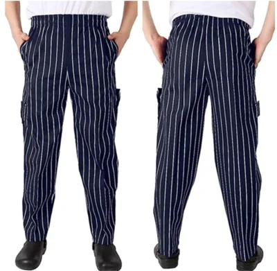 Hotel Restaurant Bakery bar Elastic zebra Chef Trousers Men's Chef Pants Cargo Style Baggy Chef Pants with Pockets
