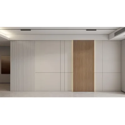Dingxinchuangmei Modern Design PVC TV Background Wall Panel Bamboo Carbon Fiber Decorative Wooden Panel Solid Thickened