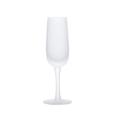 Custom Wedding champagne Flute Glasses Customized Frosted champagne Glass