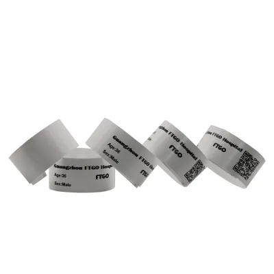 Customized Silicone Hospital Patient ID Wristband with Personalized Medical QR Code for Patient Identification