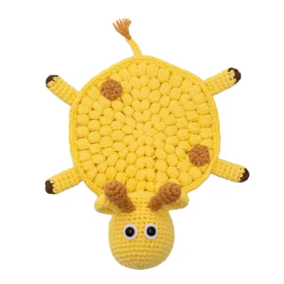 Custom 100% Cotton Hand-Crocheted Table Mat Customized Animal Styles Place Mat Coasters Cup Mats
