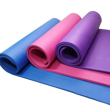 NBR Anti-Slip Yoga Mat in Various Size & thickness, Customized Logo is Acceptable
