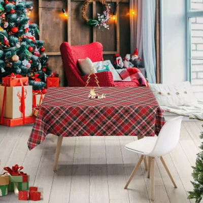 Christmas Table Runner Santa Snowman Tree Xmas Cloth Runner for Party Dinning Table Decor Christmas Decorations Favors