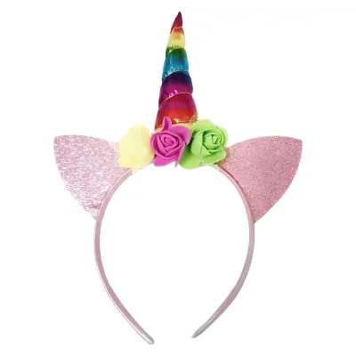 Unicorn Horn Pattern Headbands for Kids and Adults for Parties and Decorations