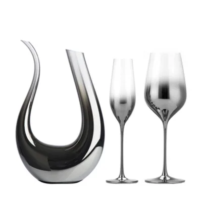 Wholesale Transparent Electric Glass Wine Decanter Set