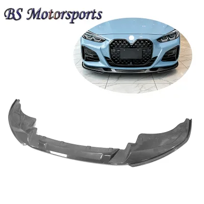 Carbon Fiber 4 Series G22 M Tech 3D Style Front Bumper Spoiler 2021+ for BMW 4 Series Nd Lay-up Wet Carbon Fiber Material