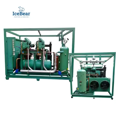 Low-temperature Cooling System Industrial Screw Compressors Condensing Unit Refrigeration Equipment for Commercial Food Storage
