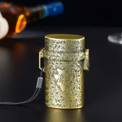 Durable Metal Cigarette Case Waterproof & Shockproof Retro Carved