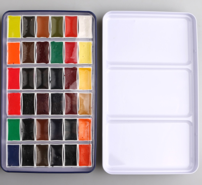 Professional Semi-moist Metallic Watercolor Paint Set Artist Watercolor Pan Set Water Color