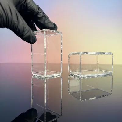 Custom Size Clear Quartz Glass Tube for Fish Bowl and Pickling Tank 99.99% Pure Quartz Twin Tube Welding Service