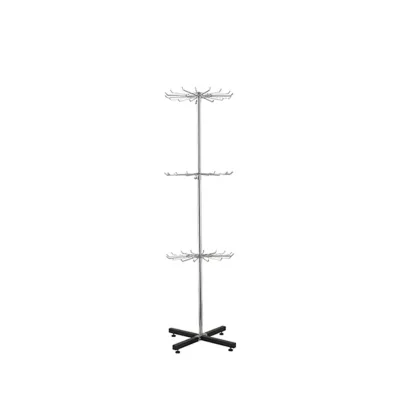 Retail belts,ties, chrome-spray painting removing rack for display clothes