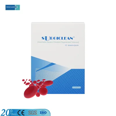 OEM Manufacturer Supply Absorbable and Degradable Soluble Hemostatic Gauze Stop Capillary Venous or Arterial Bleeding