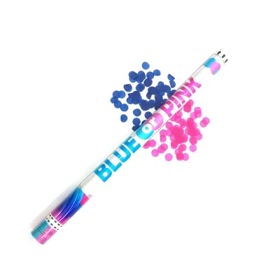 Wholesale High Quality Compressed Air  Biodegradable Flameproof Party Popper Confetti Cannon for Baby Gender Reveal