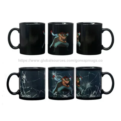 Factory supply One piece hot color changing ceramic mug for coffee mug milk mug