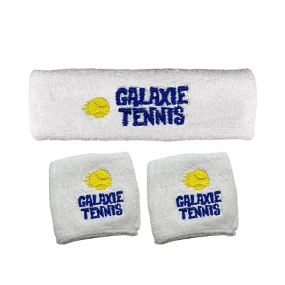 Wholesale Custom Embroidered Logo Athletic Towel Cotton Sweat Headband Wristband Set