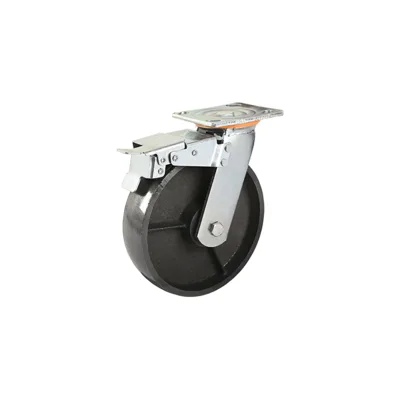 China Factory Industrial Full Cast Iron Caster Wheel 6inch Heavy Duty Casters With Brake