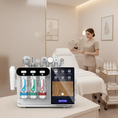 Hydro Beauty Machine with Vacuum Technology US Plug Compatible 8-in-1 Spa Beauty Salon Facial Equipment
