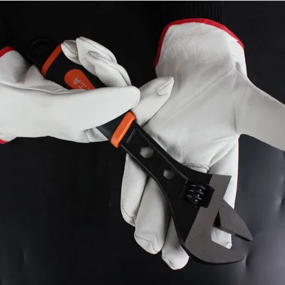 Flexible Keystone Thumb Natural Cowhide Full-grain Gloves Heavy Duty Durable Work Gloves