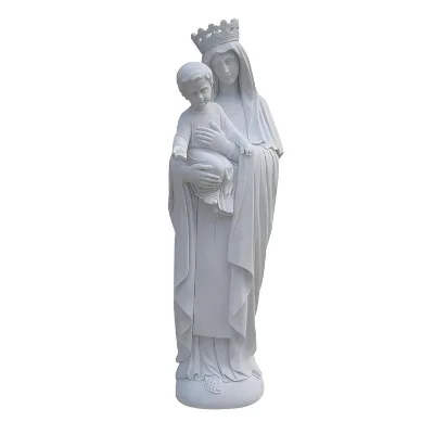 Outdoor Garden Decoration Marble Marie Sculpture Customizable Size Stone Virgin Mary Guadalupe Statue