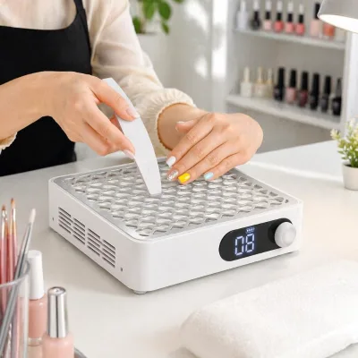 New Arrival 60W Rechargeable Vacuum Cleaner Strong Suction Solid ABS Metal Plastic Double Side Square Nail Supplies