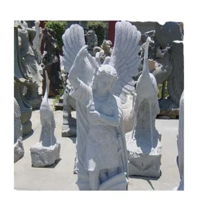 Granite Stone Angel Statue Garden Decorative Stone Figures