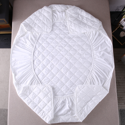 Removable Fitted Mattress Cover Queen Size Quilted Solid Color Soft Mattress Protector