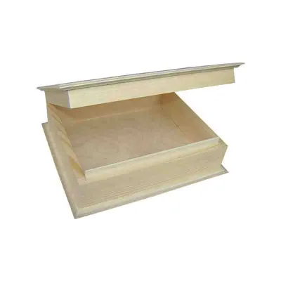 Handcrafted Wooden Stash Storage Box Cheap Unfinished Book Shape Wooden Memory Photo Box