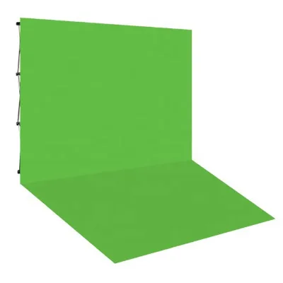 7.5ft Green Photography Background Thickness Photo Booth Studio Background Cloth Pop up Backdrop